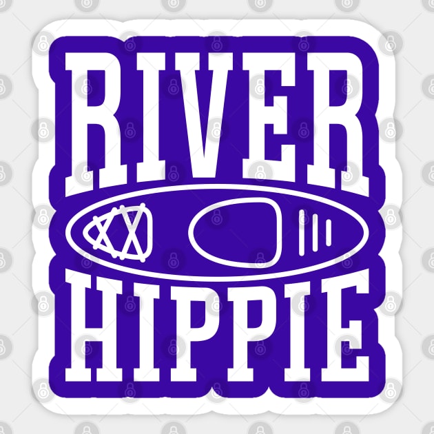 River Hippie Kayaking Kayaker Funny Sticker by GlimmerDesigns